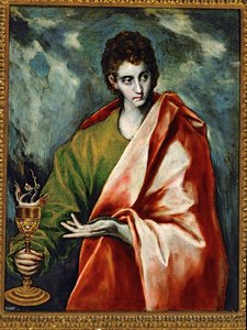 Sankt Johannes Evangelist (maleri på lerret) av El (1541-1614) Greco