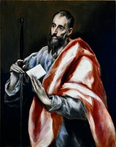 Apotre Saint Paul. Maleri av Domenikos Theotokopoulos dit El Greco (1540-1614) av El Greco