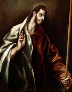 Apotre Saint Thomas. Maleri av Domenikos Theotokopoulos dit El Greco (1540-1614) av El Greco