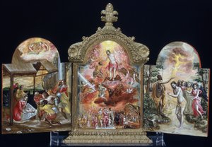 Bærbart alter (tempera på tre) av El Greco