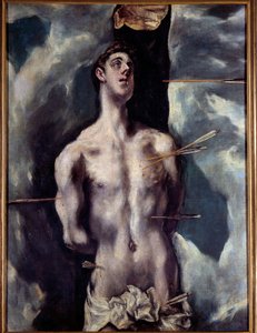 Saint Sebastian-maleri av Domenikos Theotokopoulos Dit El Greco (1540-1614) av El Greco