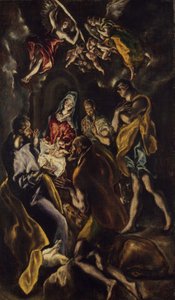 The Adoration of the Shepherds, ca. 1612-14 (olje på lerret) av El Greco