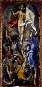 Kristi oppstandelse. Maleri av Domenikos Theotokopoulos Dit El Greco (1540-1614) av El Greco