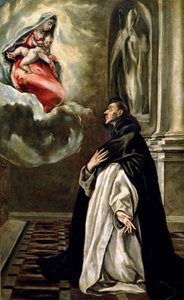 Vision of St. Hyacinth (olje på lerret) av El Greco
