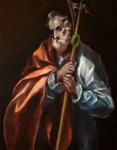 Spansk: San Judas Tadeo Apostelen St. Thaddeus (Judas) av El Greco