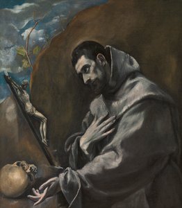 Den hellige Frans av Assisi i meditasjon av El Greco