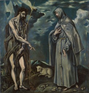 Den hellige Johannes Døperen og den hellige Frans av Assisi av El Greco