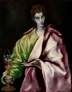 Spansk: San Juan Evangelista Den hellige Johannes Evangelisten av El Greco