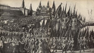 Illustrasjon fra USSR Builds Socialism, 1933. av Eliezer Markowich Lissitzky