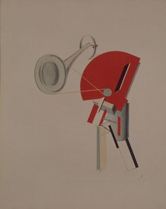 Resiter. Figur for operaen Victory over the sun av A. Kruchenykh, 1920-1921 av Eliezer Markowich Lissitzky