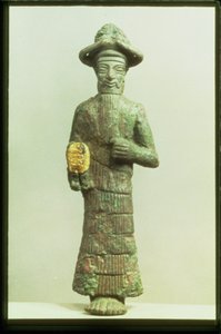 Elamittisk gud med gylden hånd fra Susa, Sørvest-Iran, ca. 1800-1700 f.Kr. (bronse og gull)