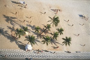 Brasil, Rio de Janeiro, Ipanema-stranden, luftfoto (bilde)