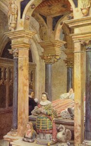 Og tenk ikke på det trange rommet mellom en vugge og en grav (farge litho) av Eleanor Fortescue Brickdale