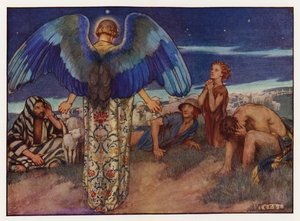 Carols: While Shepherds Watched (litho-farge) av Eleanor Fortescue-Brickdale