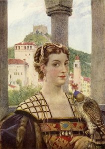 Kate the Queen (farge litho) av Eleanor Fortescue-Brickdale