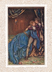 Lancelot og Guinevere Together, illustrasjon fra 
