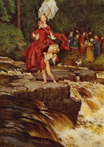 Kjærlighet vil finne ut veien (farge litho) av Eleanor Fortescue Brickdale