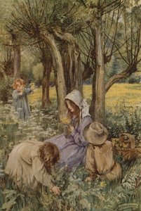 Å, å være i England nå som april er der (farge litho)