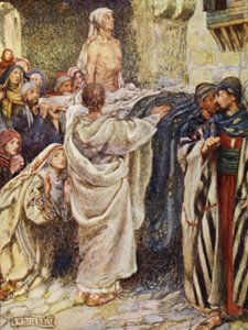 Enkens sønn oppvokst ved Nain (farge litho) av Eleanor Fortescue Brickdale