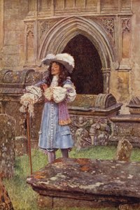 Hvorfor så store kostnader, å ha så kort en leiekontrakt, bruker du på ditt falmende herskapshus? (farge litho) av Eleanor Fortescue Brickdale