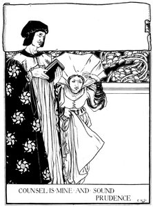 Råd er Mine and Sound Prudence, 1898. av Eleanor Fortescue Brickdale
