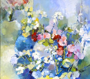 Levende blomsterstilleben av Elena Shraibman