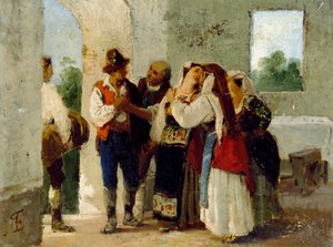 Bonde forlater familiens hjem for å gifte seg i en annen landsby av Eleuterio Pagliano