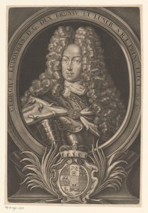 Portrett av Georg Ludwig, konge av Storbritannia og Irland av Elias Christopf Heiss