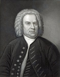Portrett av Johann Sebastian Bach, tysk komponist
