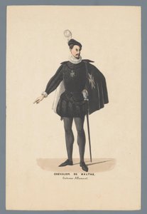 Chevalier De Malthe, tysk kostyme (tittel på objekt)