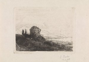 Chatelard Castle nær Clarens av Elias Stark (signed by artist)