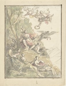 Apollo og musene på Parnassus av Elias van Nijmegen