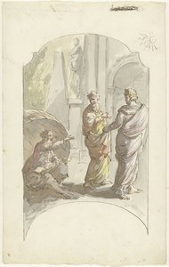 Diogenes ber Alexander om ikke å stå i lyset hans av Elias van Nijmegen