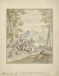 Design for et rommaleri med Armida og Rinaldo av Elias van Nijmegen