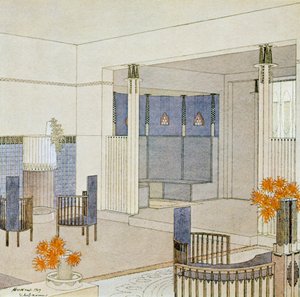 Design for en damestue, fra 