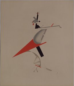 Ruffian. Figur for operaen Victory over the sun av A. Kruchenykh, 1920-1921 av Eliezer Markowich Lissitzky
