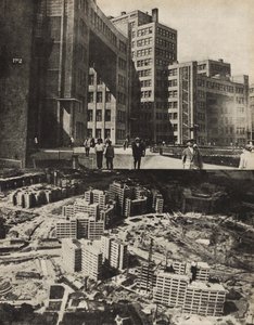 Gosprom-komplekset Palace of Industry i den ukrainske byen Kharkov, 1933.