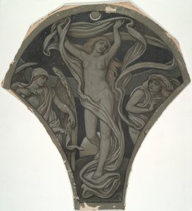 Tegneserie for Luna, fra de seksti studiene for Huntington-taket (1926.80) av Elihu Vedder