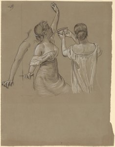 Dionysian Revelers, midten av slutten av 1800-tallet. av Elihu Vedder