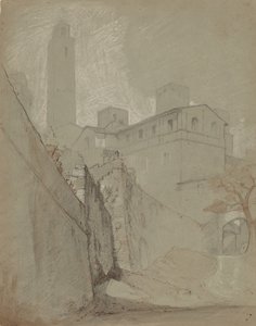 Orvieto, ca. 1890. av Elihu Vedder