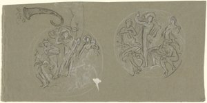 Studieark for Huntington Ceiling av Elihu Vedder