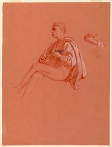 Studie for "A Florentine Picnic" av Elihu Vedder