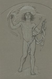 Studie til Apollo av Elihu Vedder