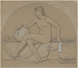 Studie for "Astronomi" av Elihu Vedder