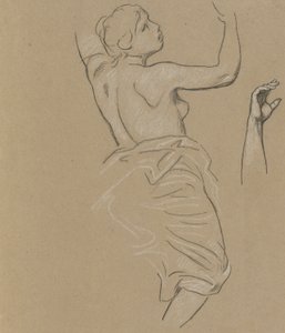 Studie for Figure of Autumn av Elihu Vedder