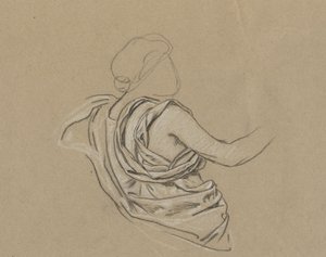Studie for Figure of Autumn av Elihu Vedder
