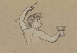 Studie for Figure of Autumn av Elihu Vedder