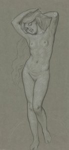 Studie for Venusfigur av Elihu Vedder