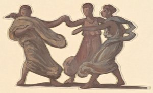Studie for "Greek Girls Bathing" av Elihu Vedder