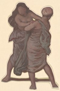 Studie for greske jenter som bader, ca. 1872. av Elihu Vedder